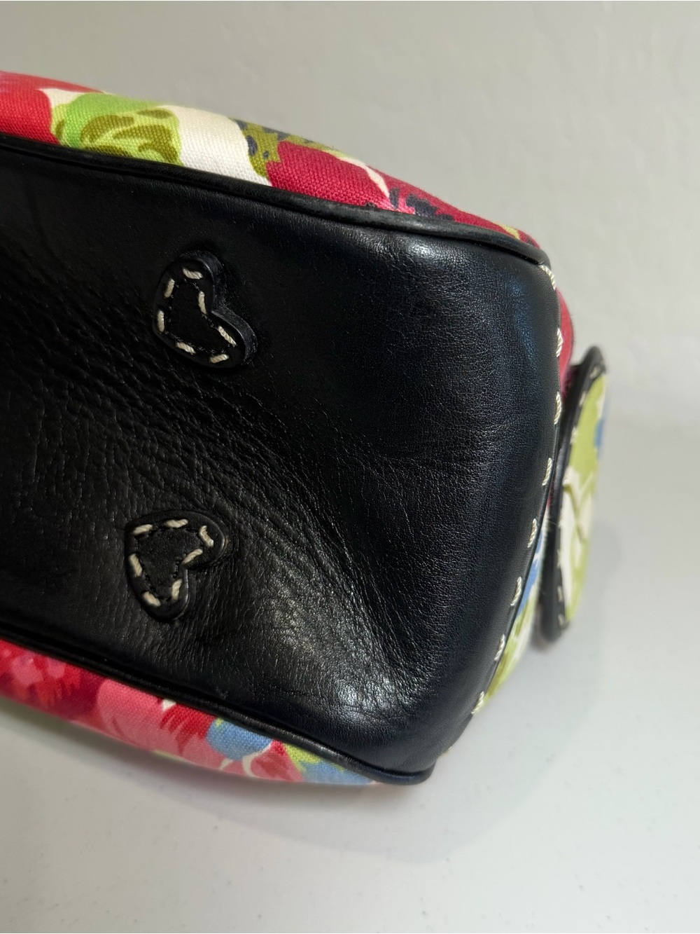 Brighton Bea Floral Canvas Leather Trim Shoulder Bag - Picture 7 of 15
